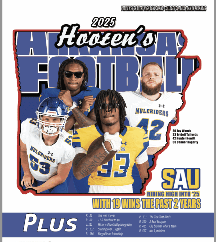 SAU Cover- 2025 Hooten's Arkansas Football Magazine